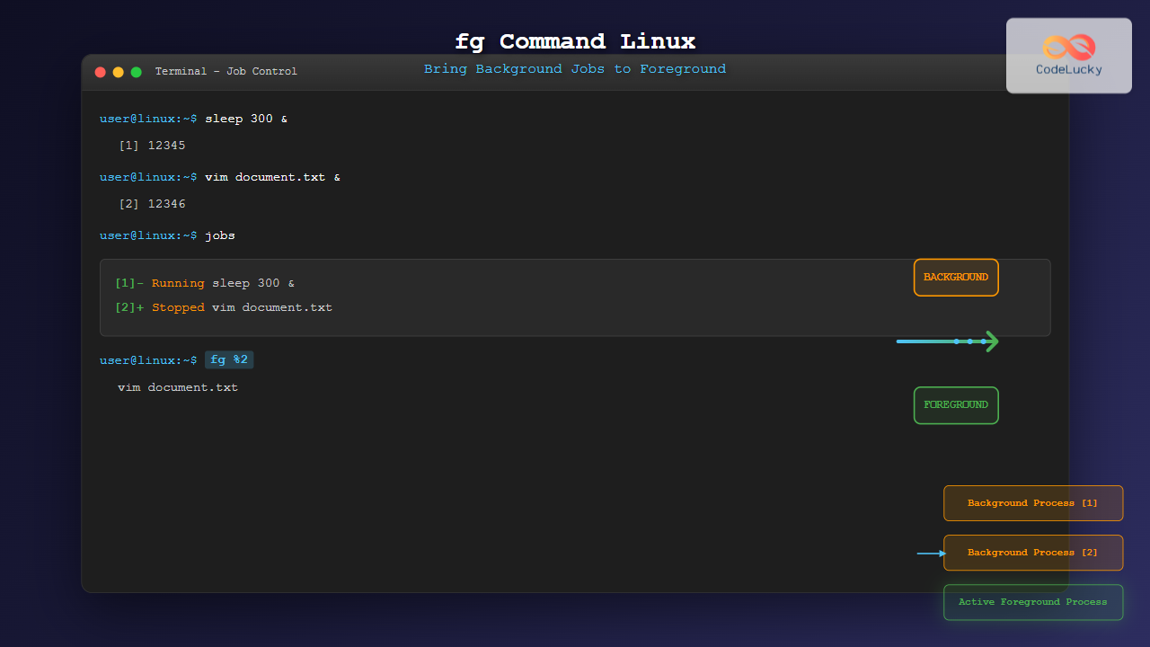 fg Command Linux: Complete Guide to Managing Background and Foreground ...