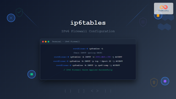 Linux Network Security Table ip6tables Command Linux: Complete Guide to IPv6 Firewall Management and ...