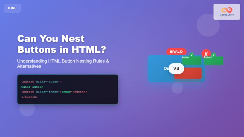 Can You Nest a Button Inside Another Button in HTML? Complete Guide ...