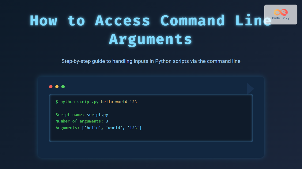 How do I access command line arguments? - Python Programming Detailed ...