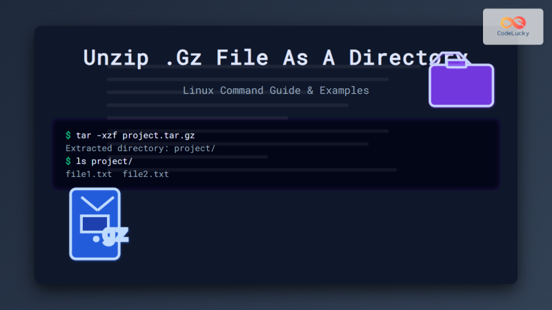 Unzip .gz File as a Directory - Linux Command Guide with Examples ...