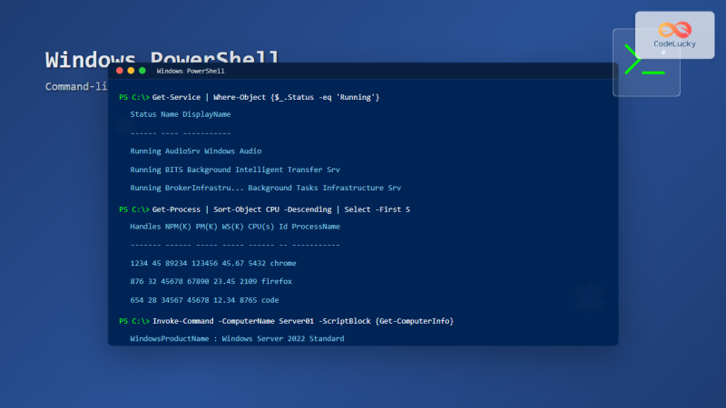 Windows PowerShell: Complete Guide to Command-line Administration and ...