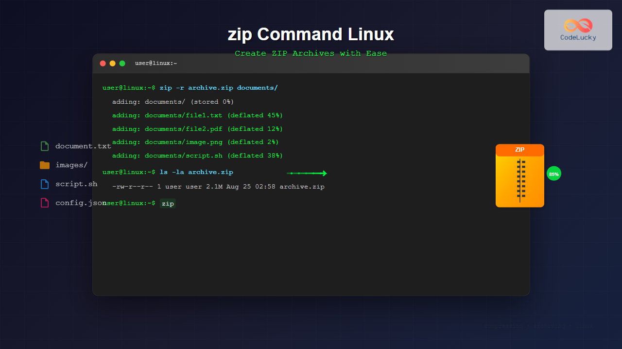 zip-command-linux