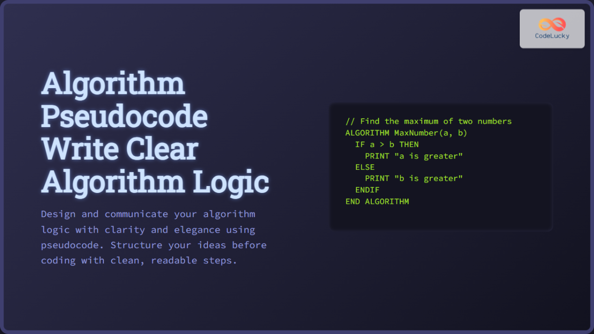Algorithm Pseudocode: Write Clear Algorithm Logic with Examples - CodeLucky