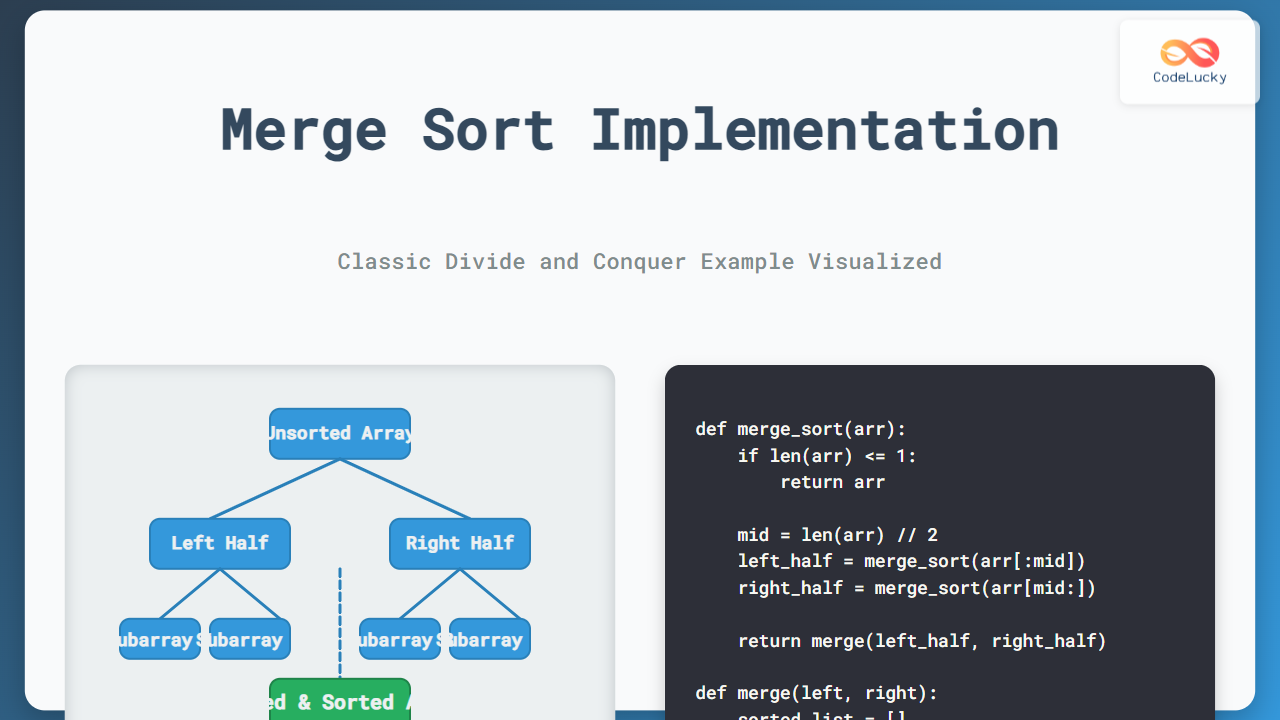 Merge Sort Implementation: Classic Divide and Conquer Example with ...