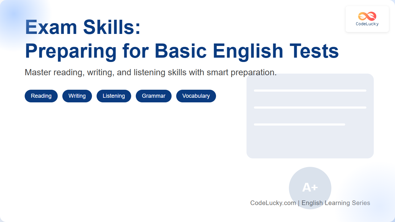Exam Skills: Preparing for Basic English Tests Effectively - CodeLucky