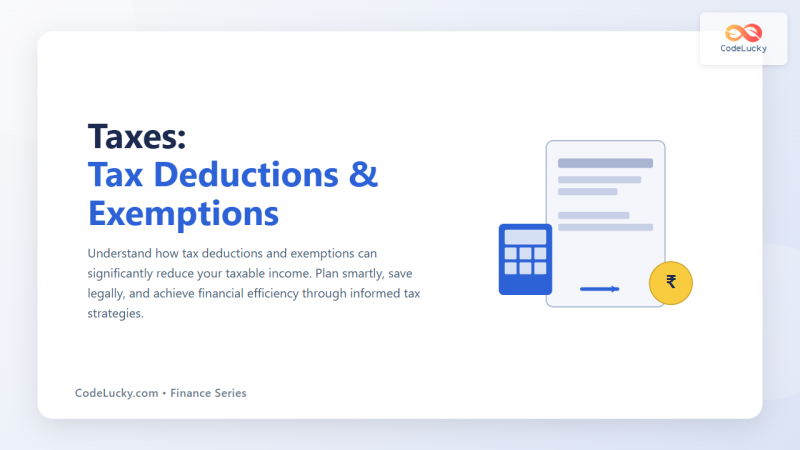 Taxes: Tax Deductions and Exemptions Explained with Practical Examples ...