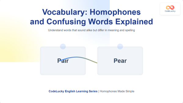Vocabulary: Homophones and Confusing Words Explained Clearly for Better ...