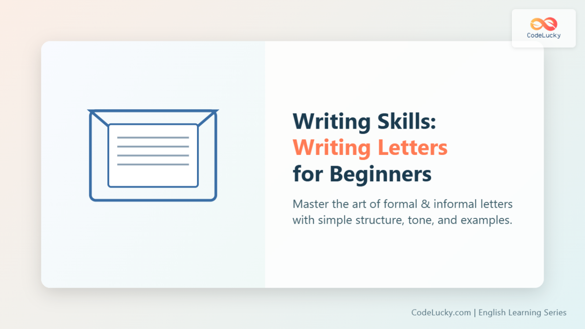 Writing Skills: Writing Letters for Beginners – Step-by-Step Guide with ...